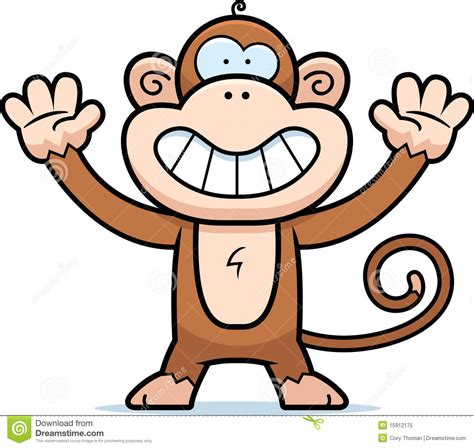 Monkey Smiling Stock Vector Illustration Of Cartoon 15912175