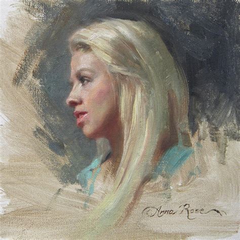 Self Portrait In Profile Painting By Anna Rose Bain Pixels