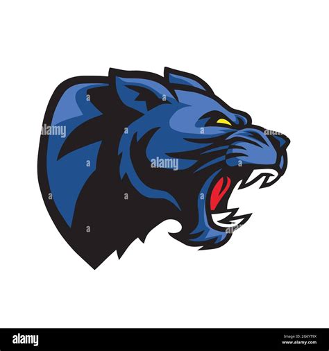 Black Panther Head Logo Design Vector Stock Vector Image And Art Alamy