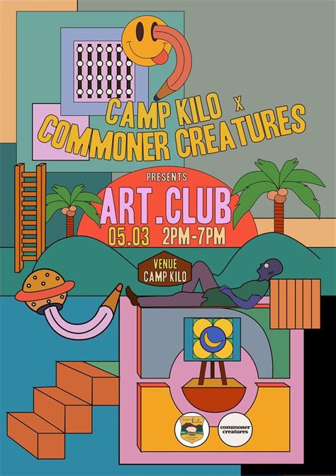 the poster for camp kilo and other creative art club shows an artistic scene