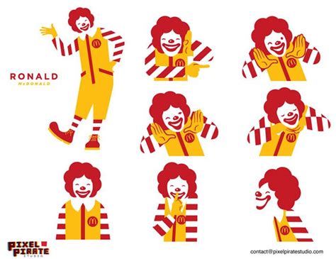 These Are A Few Redesigns Of Ronald I Illustrated For Mcdonalds