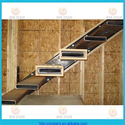 Wooden Tread Staircase Wood Folding Stairs Build Floating Stair