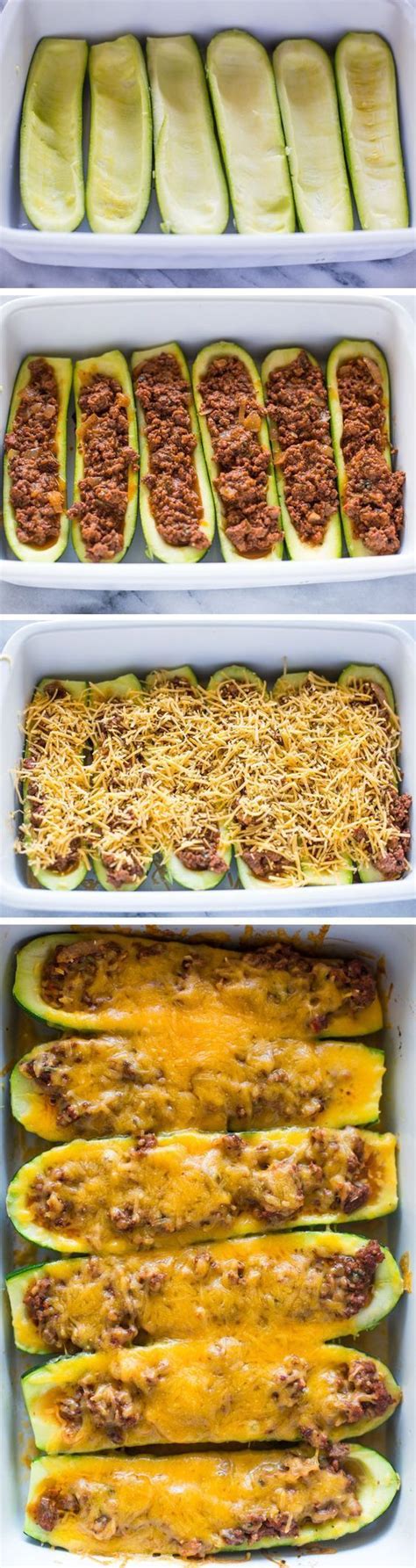 Or for an easy dinner try my no boil stuffed shells. Beef Stuffed Zucchini Boats | Cooking recipes, Beef recipes, Recipes