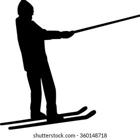 Ski Lift Silhouette Stock Vector Royalty Free Shutterstock