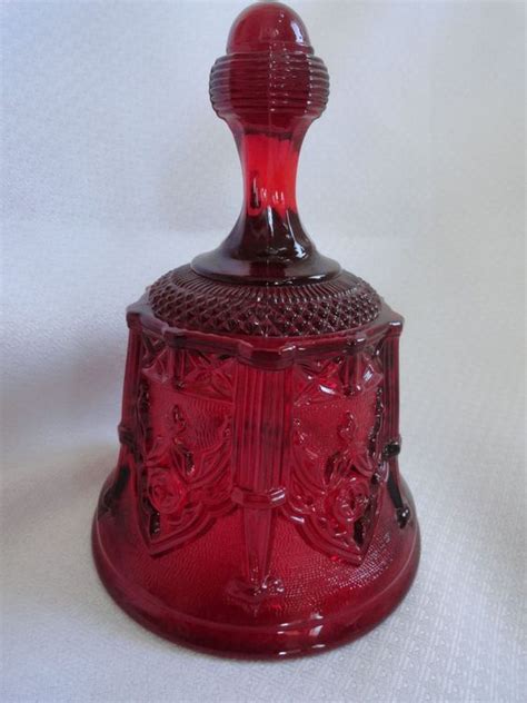 Fenton Ruby Red Sable Arch Glass Bell