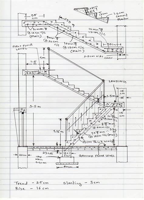 Floating Staircase Detail Drawing