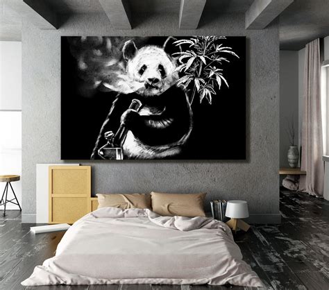 Panda Wall Art Large Wall Art Home Decor Home Art Etsy
