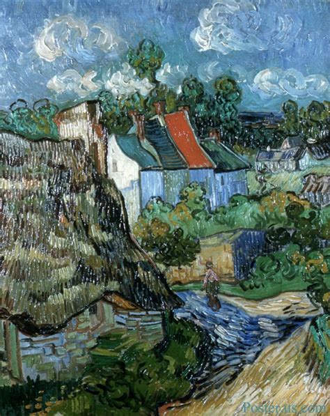 Houses At Auvers By Vincent Van Gogh Van Gogh Kunst Landschappen