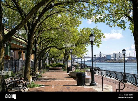 The East River Esplanade New York City Stock Photo Alamy