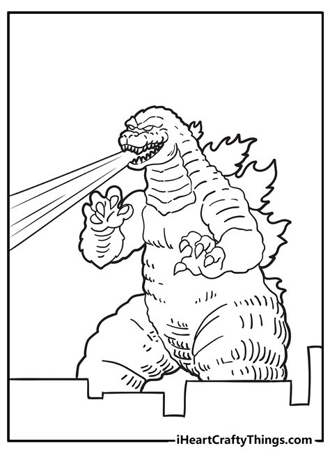 Printable Godzilla Coloring Page Updated Coloring Home