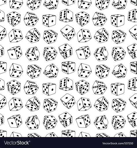 Dice Seamless Pattern Royalty Free Vector Image