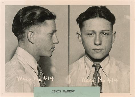 Clyde Barrow Mug Shot Rr Auction