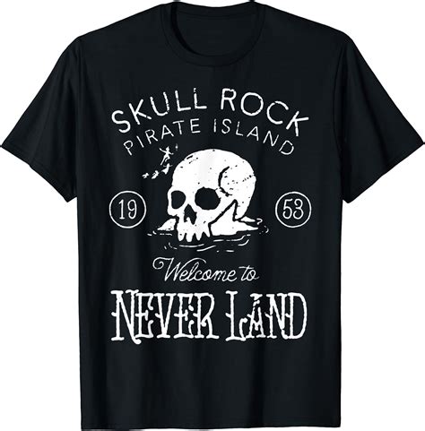 Disney Peter Pan Skull Rock Vintage Graphic T Shirt T Shirt