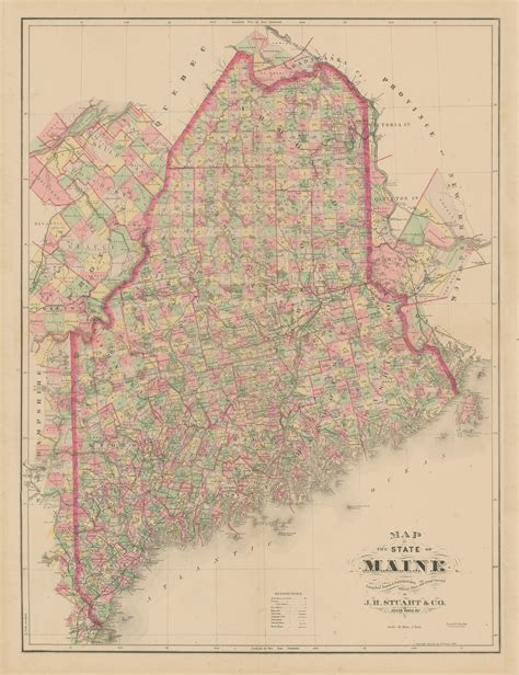 Houlton Maine 1890 Map Replica Or Genuine Original