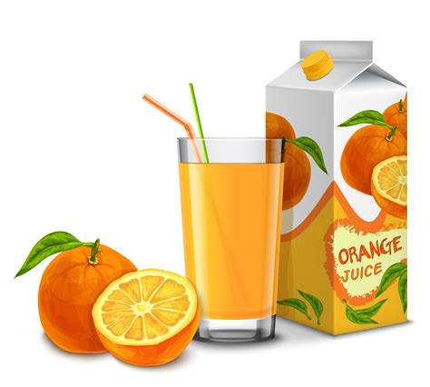 Orange Juice Set Vector Art At Vecteezy