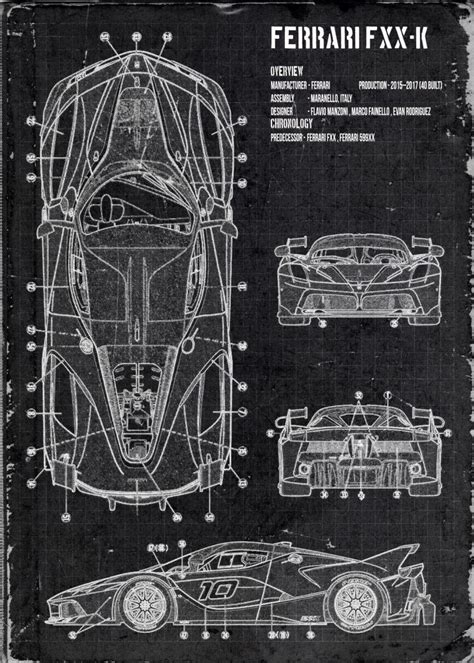 Ferrari Fxxk Metal Poster Print Farki15 Design Displate In 2020