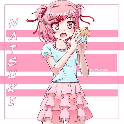 Natsuki With A Cupcake~ 💗 By Vincewins On Twitter Rddlc