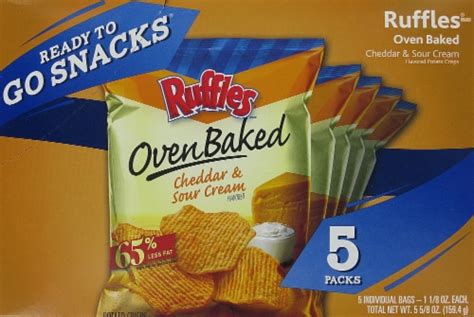 Frito Lays Ruffles Oven Baked Cheddar And Sour Cream Chips 563 Oz