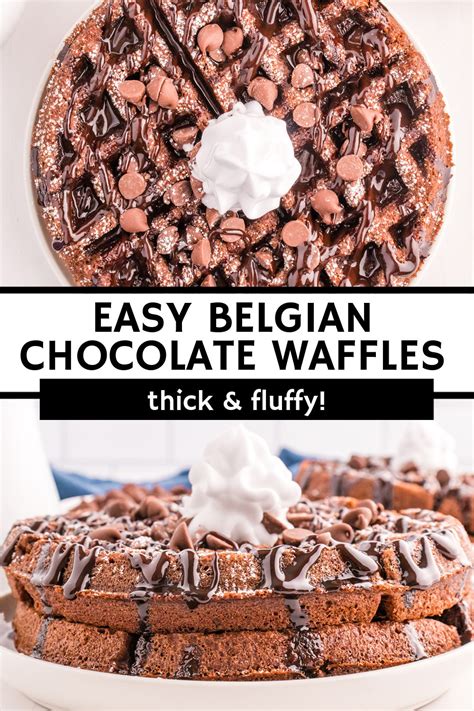 Easy Belgian Chocolate Waffles