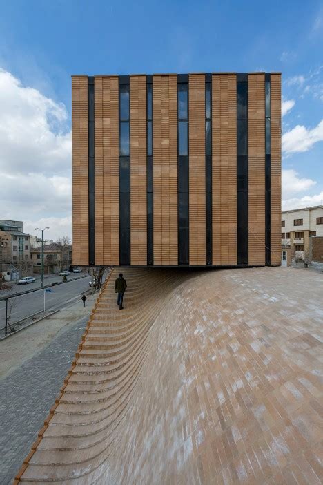 Undulating Brick Building In Iran Encourages Public To