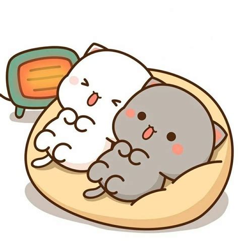 Cute Mochi Cats 💛 Cute Wallpapers Cute Anime Cat Cute Cat