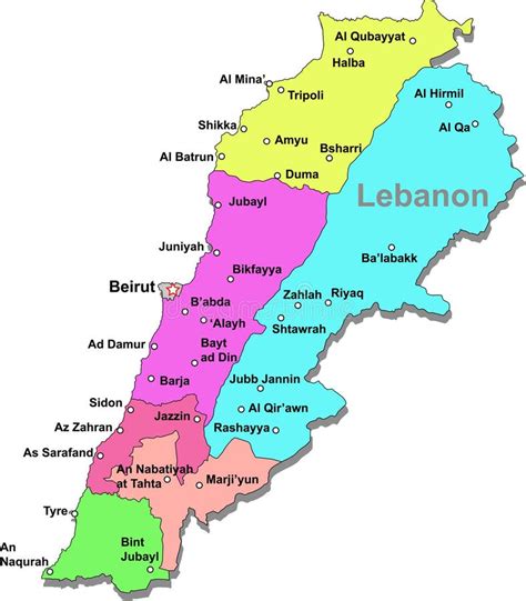 Carte Du Liban Illustration De Vecteur Illustration Du Emplacement