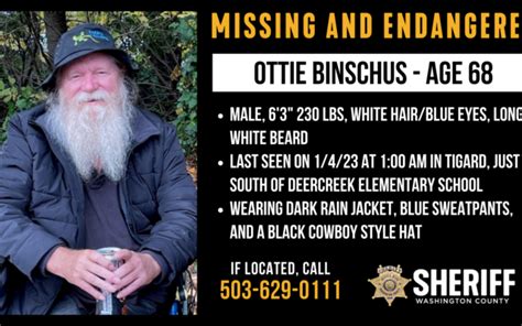 Washington County Missing Man May Be Endangered Kxl