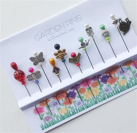 Garden Pins Embellishment Pins Decorative Sewing Pins Etsy Sewing