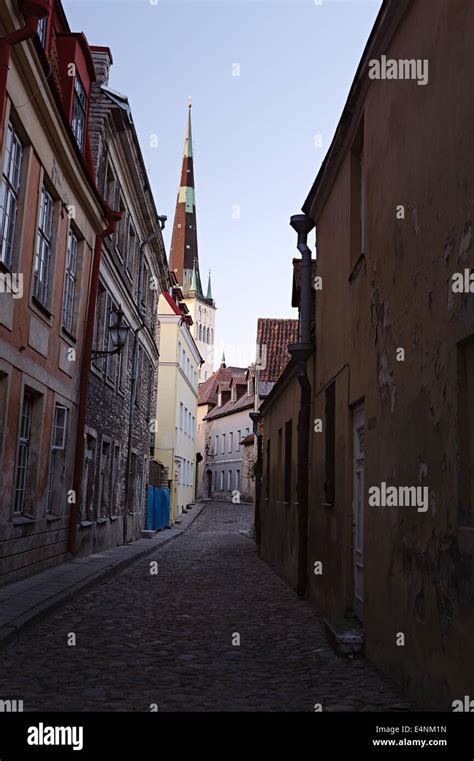 Old European Town Street Stock Photo Alamy