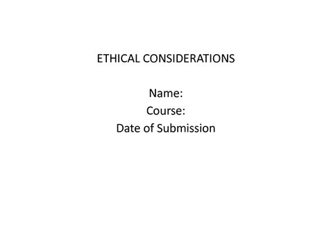 Solution Ethical Considerations Studypool