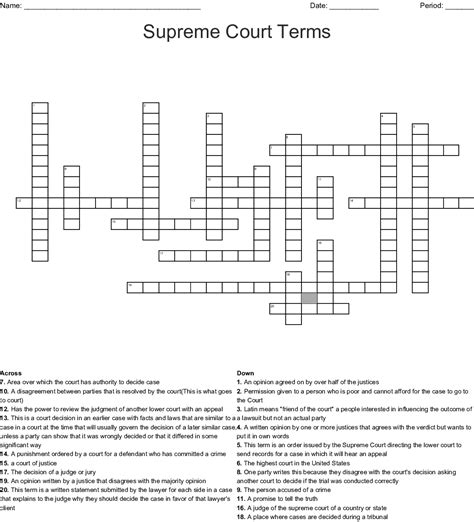 Judicial Branch In A Flash Icivics Answer Key Crossword Puzzle