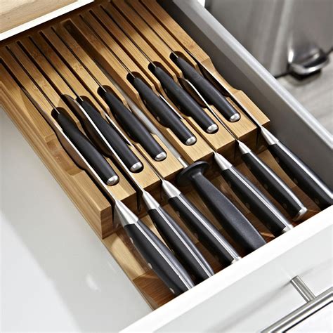 Ksp Tidy Bamboo Drawer Knife Storage Tray Natural Available For Sale