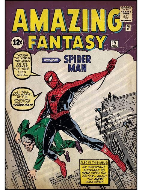 Amazing Spiderman First Issue Comic Book Cover Wall Accent