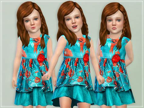 Floral Layered Toddler Dress By Lillka At Tsr Sims 4 Updates