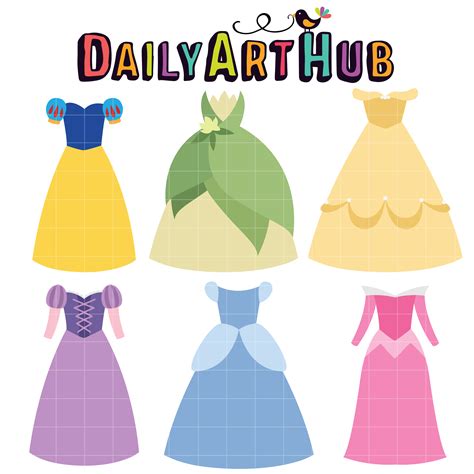 Clip Art Princess Dress Cartoon Fashion Dresses