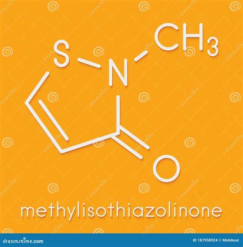 Methylisothiazolinone Mit Mi Preservative Molecule Chemical Structure