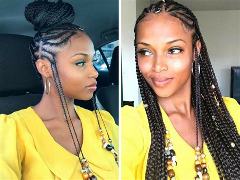 15 Inspirations Cornrows Hairstyles With Beads