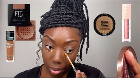 Trying On A Full Face Of Drugstore Makeup For Darkskin L Affordable