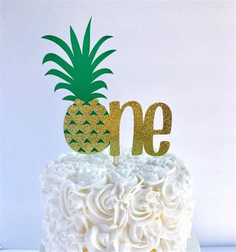 Pineapple Cake Topper Pineapple Age Topper Aloha Cake Topper