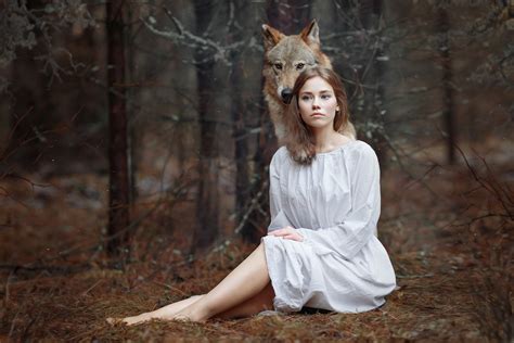 Forest Alena Zvereva 1080p Wolf Svetlana Nicotine Girl Hd Wallpaper