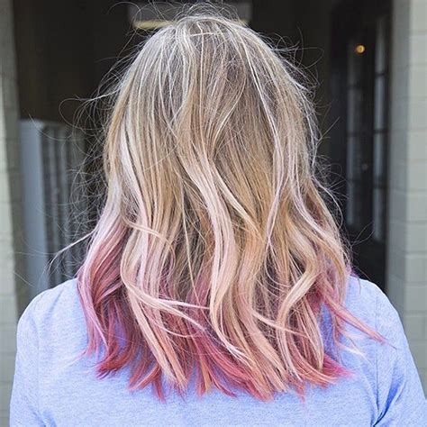 Blonde Hair With Pink Tips