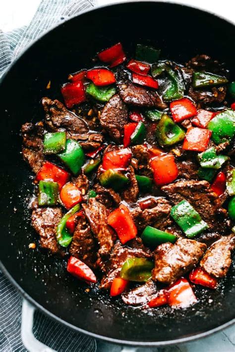 In common restaurant service a single serving will have a raw mass ranging from. Amazing Pepper Steak Stir Fry - Healthy Chicken Recipes