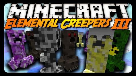 Minecraft Elemental Creepers 3 2014 Update Mod Review Youtube