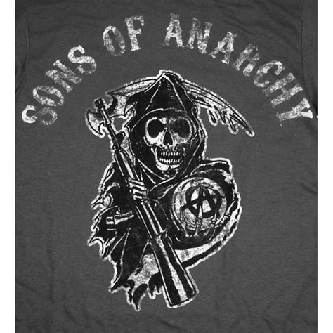 Sons Of Anarchy Reaper Logo Redwood Original Long Sleeve Tshirt