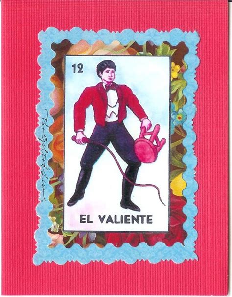 Loteria Note Card El Valiente By Tiedyefor On Etsy