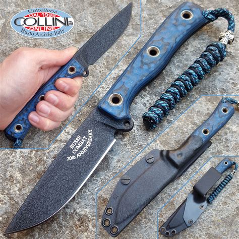 Busse Combat Mean Street 20th Anniversary Blue And Black G10 Knife