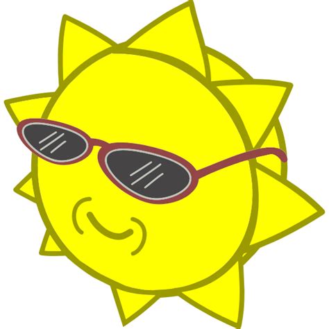 Cool Sun Free Svg