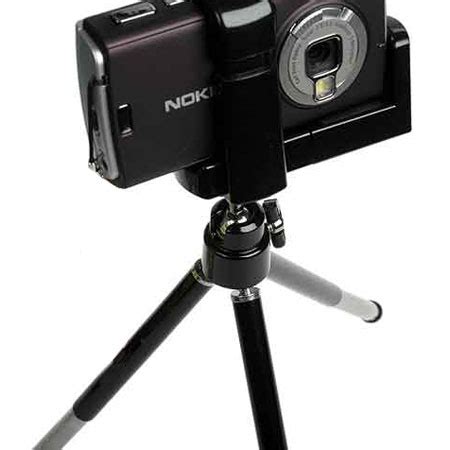 This handy little tripod is great if you want to mount your phone on a surface or a larger tripod. Mobile Phone Tripod Holder