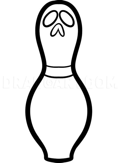How To Draw A Pin Bowling Pin Coloring Page Trace Drawing