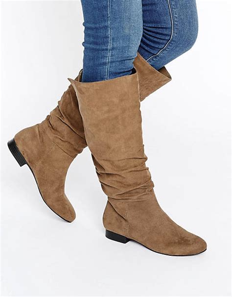 Asos Collaboration Slouch Knee High Boots Asos